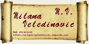Milana Veledinović vizit kartica